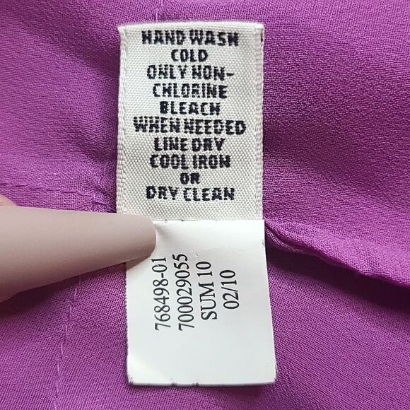 Banana Republic | Fuchsia Silk Tiered Tie Back Tank | XSP - Picture 10 of 10